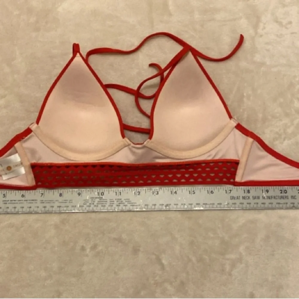 Shade & Shore Red Halter Bikini Top
